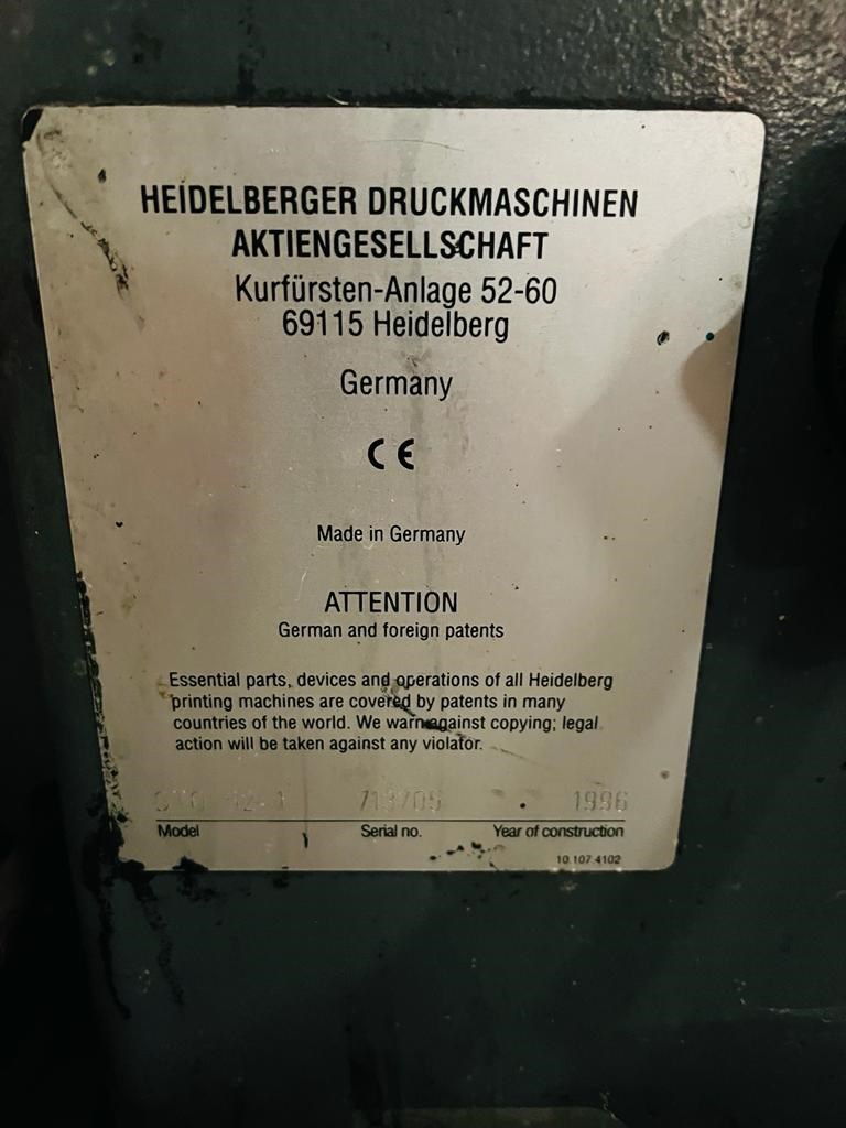 Heidelberg gto 52 pressxchange