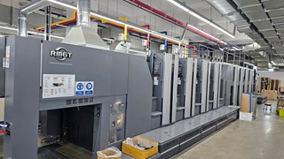 RMGT 340CR-2 2-Color Printing Press RYOBI 2016 Like New, FOB Los