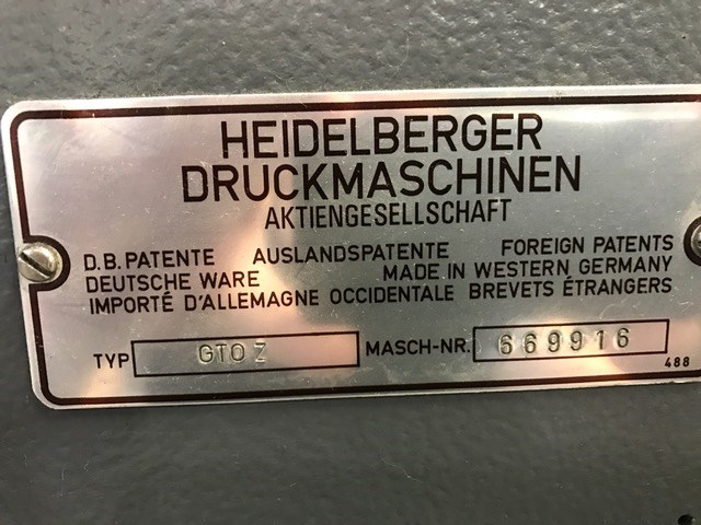 heidelberg♡ Original Heidelberg Einfarben Offset Letterset 46 x 64