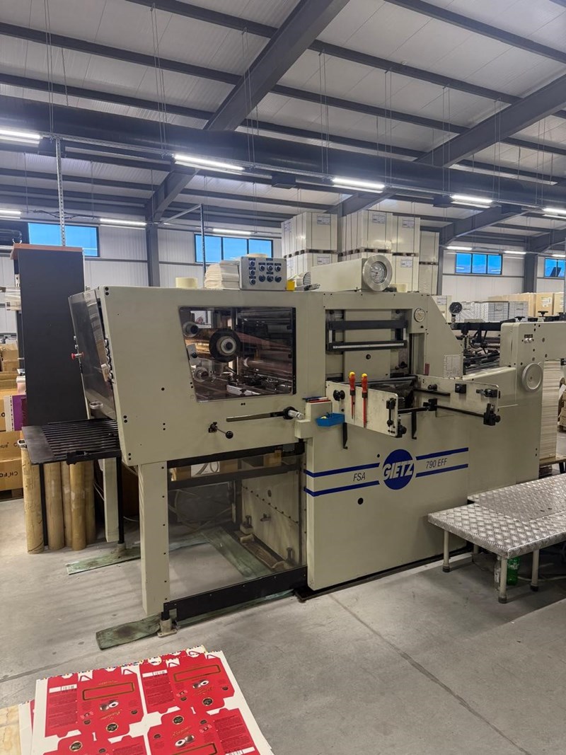 Gietz Gietz FSA 790 EFF foil stamping machine : fully reconditioned by ...