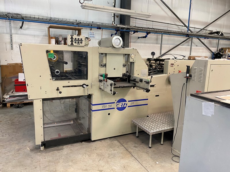 Gietz FSA 790 foil stamping machine fully reconditioned pressXchange