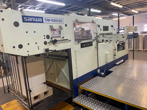 Sanwa 1060 SS Automatic Die Cutter with Stripping