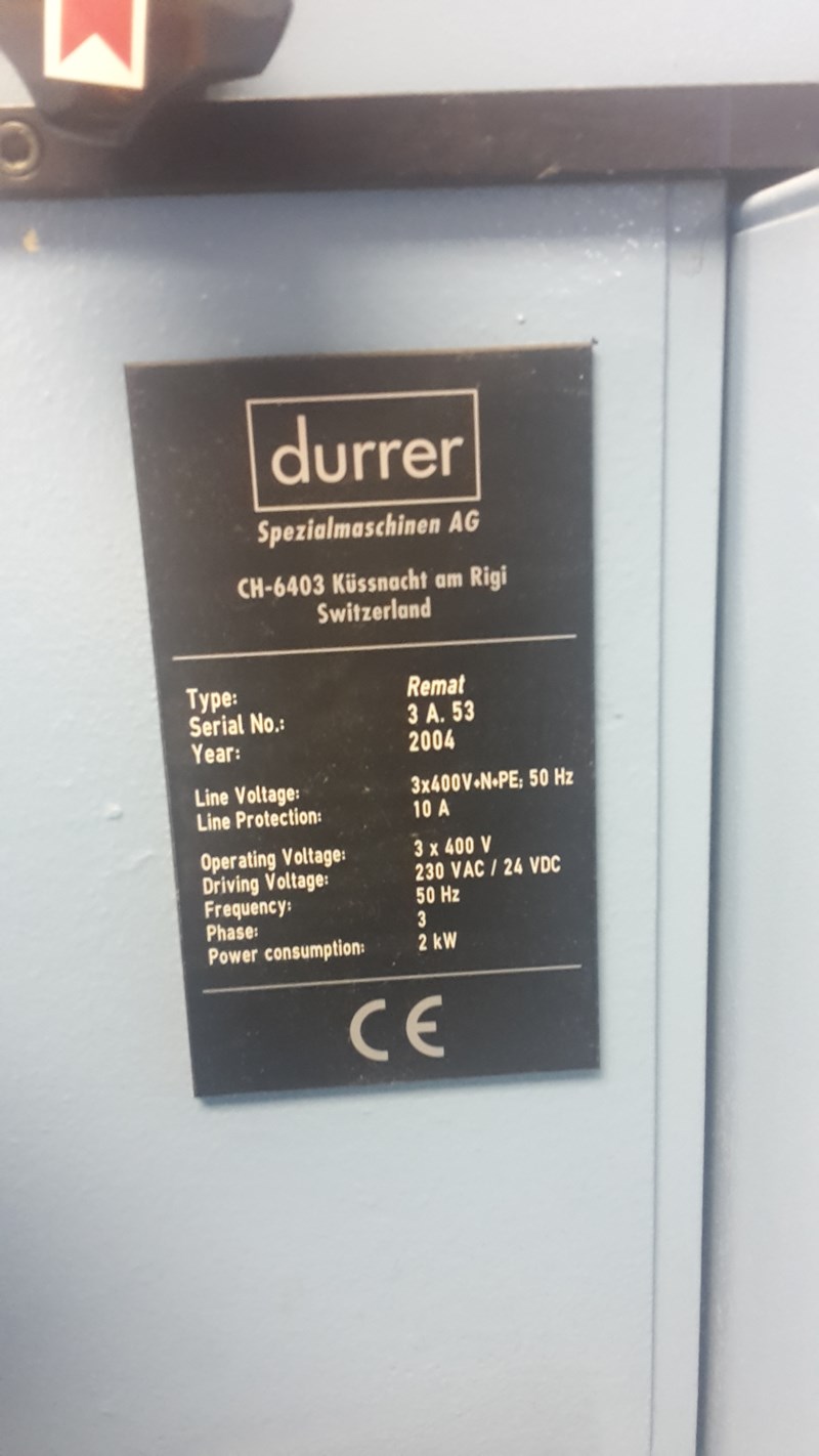 Durrer Remat Semi Automatic Indexing Machine | pressXchange