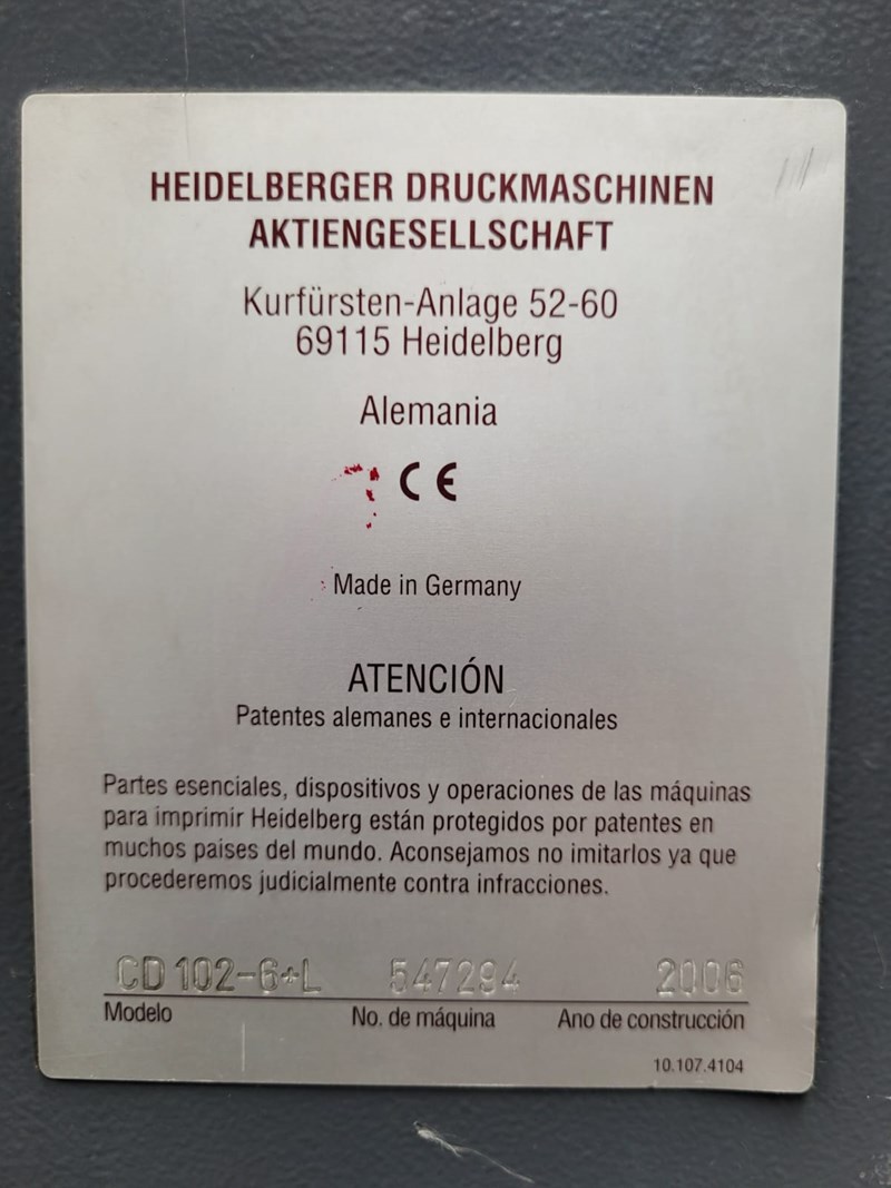 Heidelberg CD102-6+LX (PPF-PPD) | pressXchange