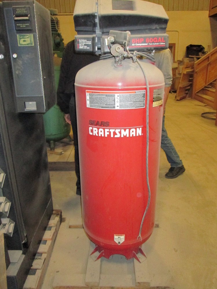 Craftsman 6hp 60 Gallon 240 Volt 1ph 125 Psi Max Air Compressor In Good
