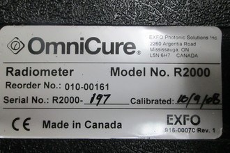 R2000 Radiometer EXFO Omnicure R2000 250nm Wavelength UV Radiometer Uses 3.6V Li Battery ...