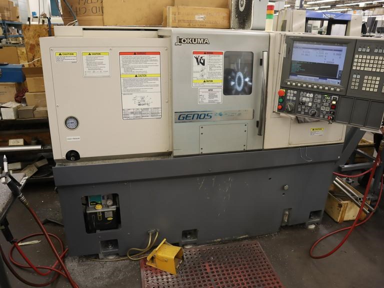 Okuma Genos L250E CNC Lathe, Kitagawa B-208 8