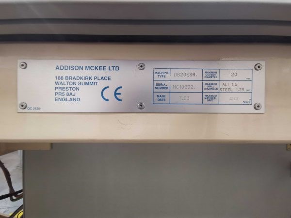 Addison 20mm x 1000mm CNC Tube Bender (2003) | pressXchange