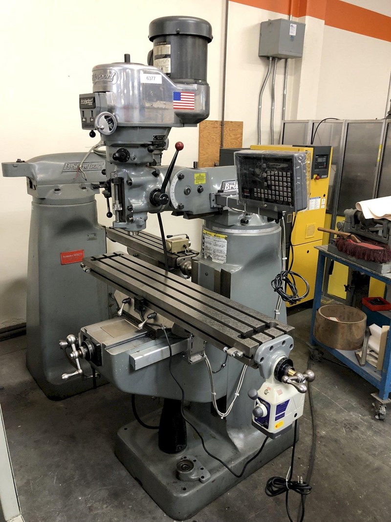 Bridgeport Series I Vertical Mill with Rebuilt Head, 2Axis DRO, New X
