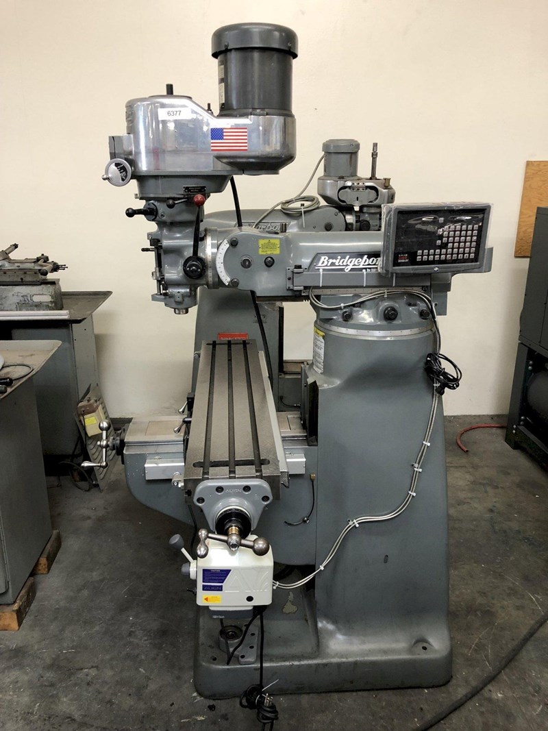 Bridgeport Series I Vertical Mill with Rebuilt Head, 2Axis DRO, New X