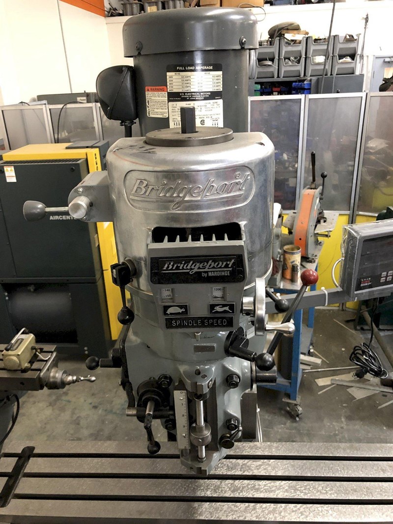Bridgeport Series I Vertical Mill with Rebuilt Head, 2Axis DRO, New X