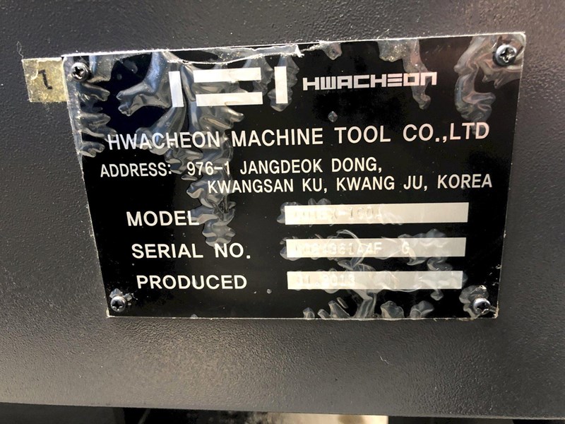 Hwacheon Cutex 160A 6” Chuck Horizontal Turning Center 2013