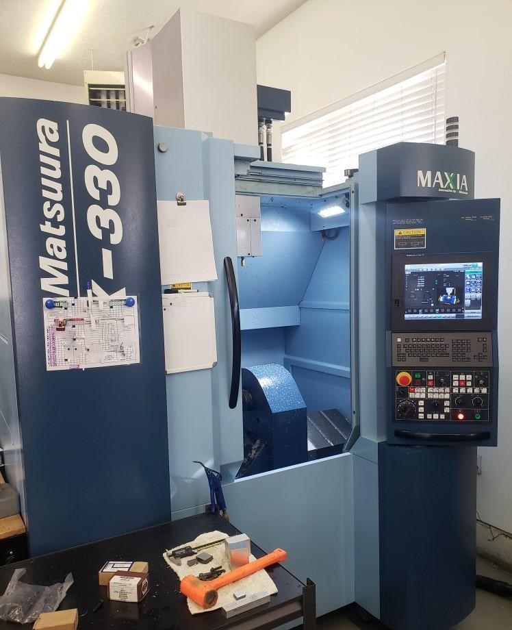 Matsuura MX-330 5-Axis VMC 2015, with: G-Tech 31i CNC Control, High  Pressure Coolant, Laser Tool Probe, and Chip Conveyor.