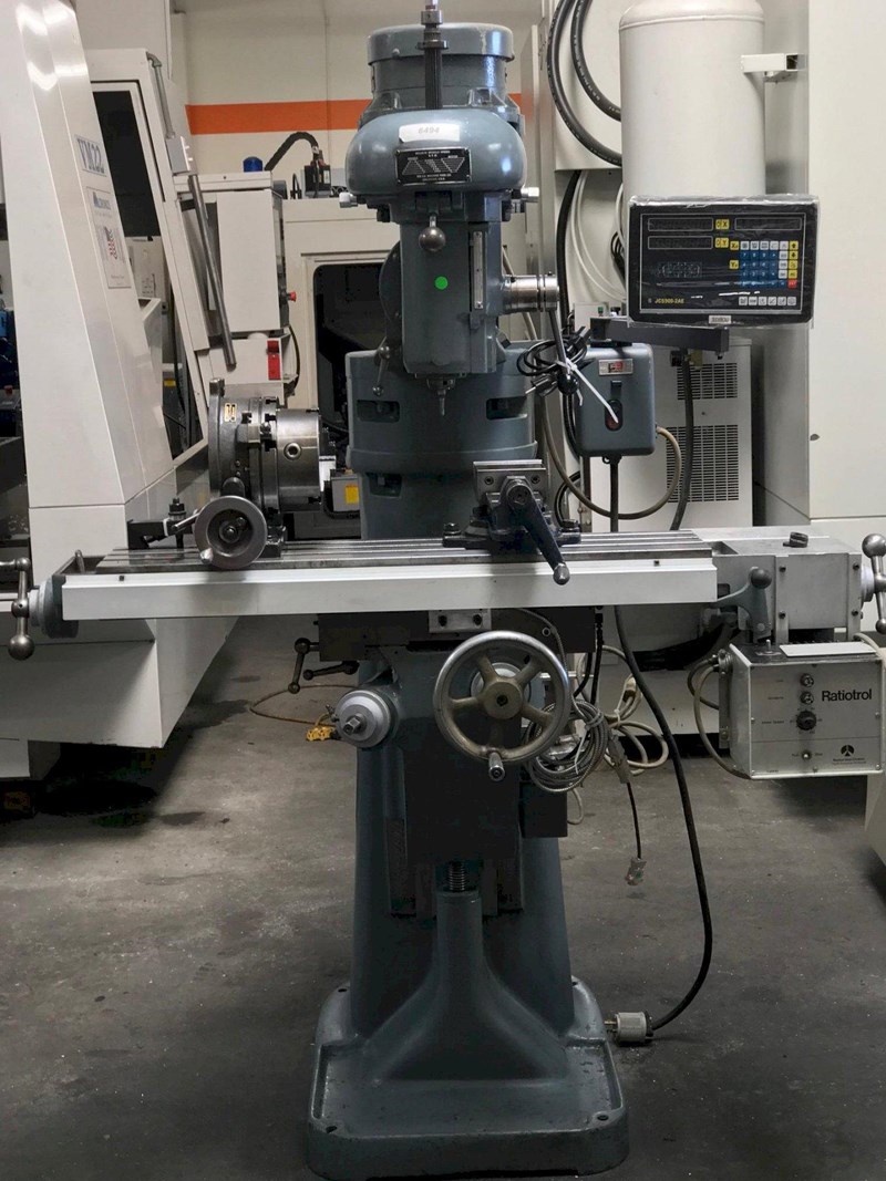 MILLRITE MVN VERTICAL MILLING MACHINE , STEP PULLY, R8 SPINDLE,X AXIS