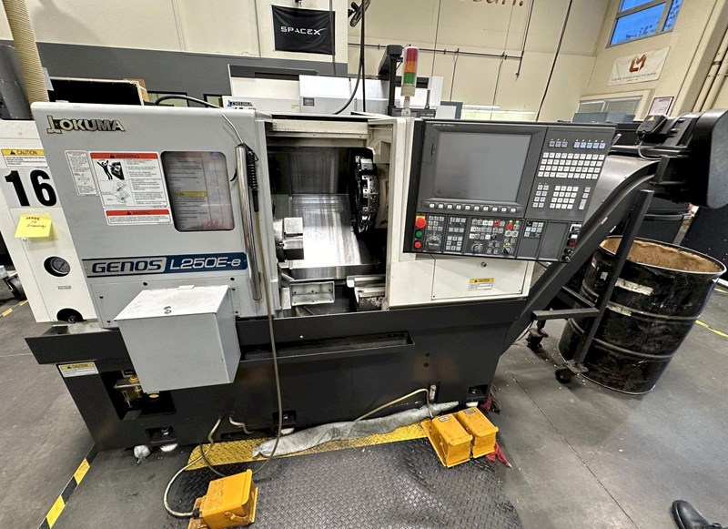 Okuma Genos L250EEX 500 Horizontal CNC Lathe 2017 equipped with 8