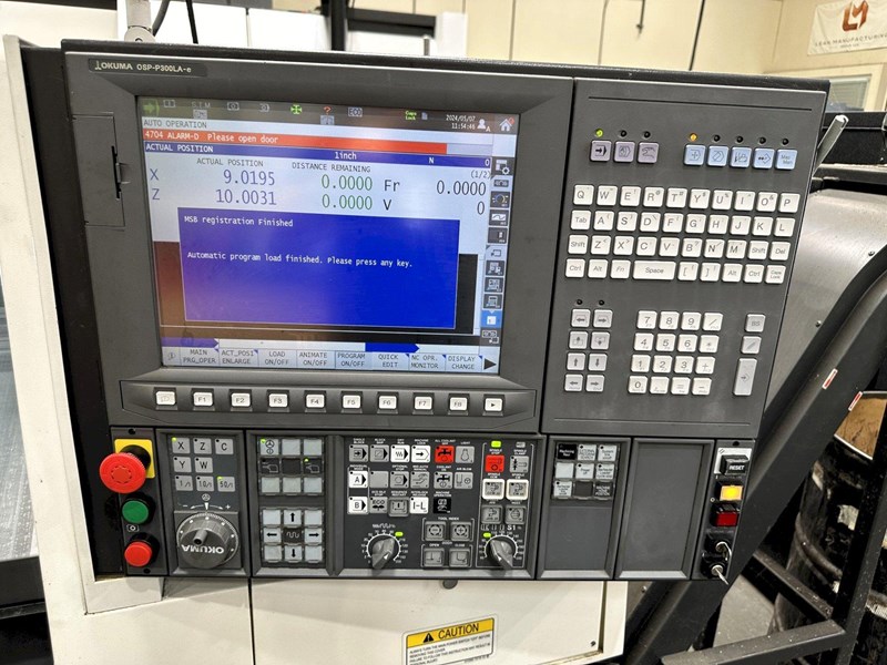 Okuma Genos L250E-EX 500 Horizontal CNC Lathe 2017 equipped with 8