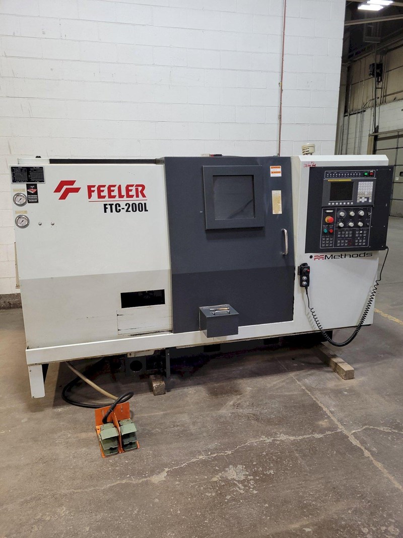 Feeler FTC200L CNC Lathe Fanuc 0i, 17' LNS Barfeed | pressXchange