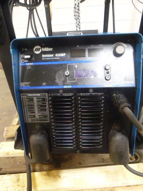 Miller Invision 456 Mig Welder W/ Wire Feed, Chiller & Portable Cart ...