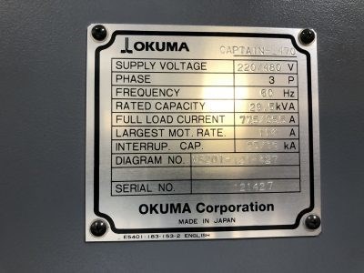 Okuma Model Captain L470 CNC Turning Center, New: 2006, Okuma OSP