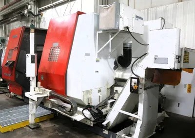 2006 Okuma LOC 650 Twin Turret CNC Chucker Lathe with 7.875