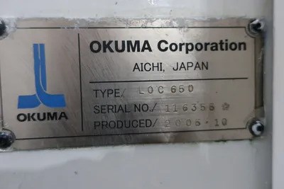 2006 Okuma LOC 650 Twin Turret CNC Chucker Lathe with 7.875