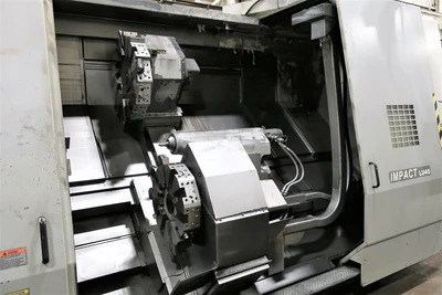 25.6" X 80" OKUMA IMPACT LU-45 CNC 4-AXIS TURNING CENTER LATHE ...
