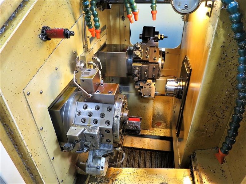 Tsugami MU-38SY Twin Spindle Twin Turret Swiss Type CNC Lathe