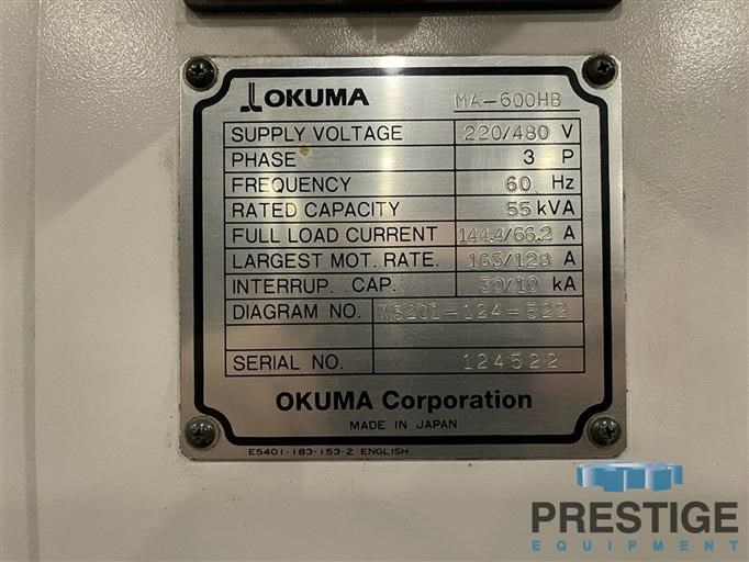 OKUMA SPACE CENTER MA-600 HB Horizontal Center | pressXchange