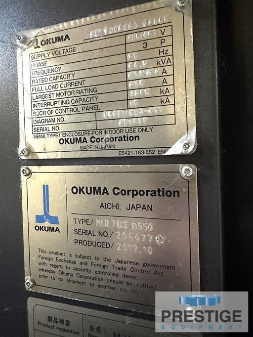 Okuma Multus B550W/2000 5-Axis CNC Turning & Milling Center