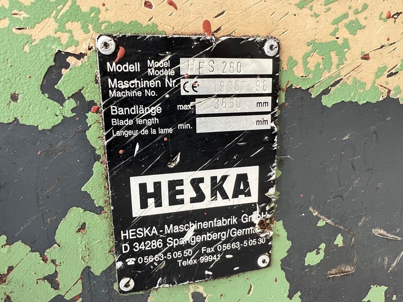 HESKA HES 260 Horizontal Bandsaw. Year 1998 | pressXchange
