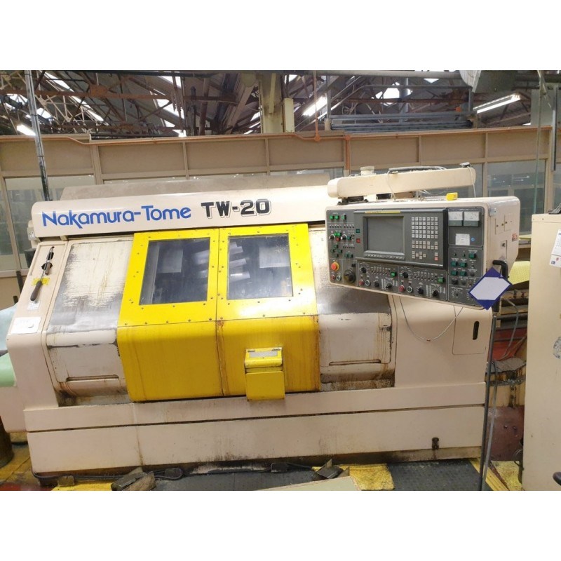 Nakamura Tome TW20 CNC turning centre, twin turret, driven tooling