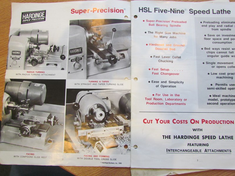 Hardinge Super Precision Lathe Model HSL 59 with Lensmaster