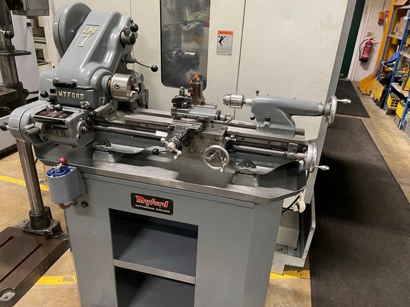 Myford Super 7B Lathe on Cabinet | pressXchange