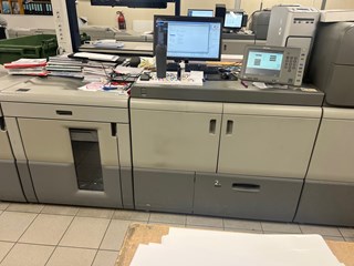 Ricoh Pro C7100x 5-color digital printing press with PlockMatic