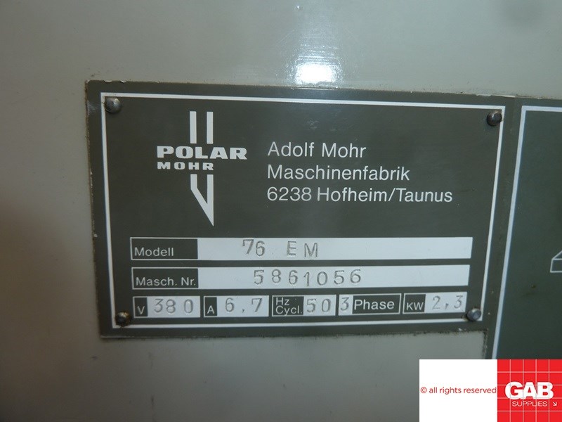 Polar 76 EM Guillotine | pressXchange