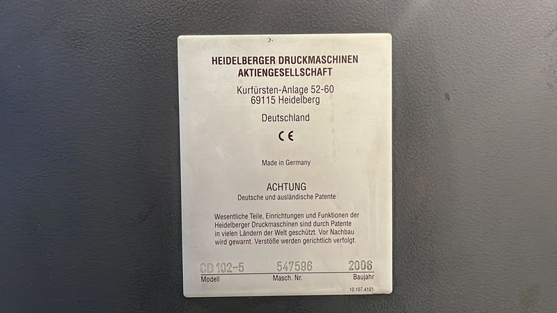 Heidelberg CD102 5 | pressXchange